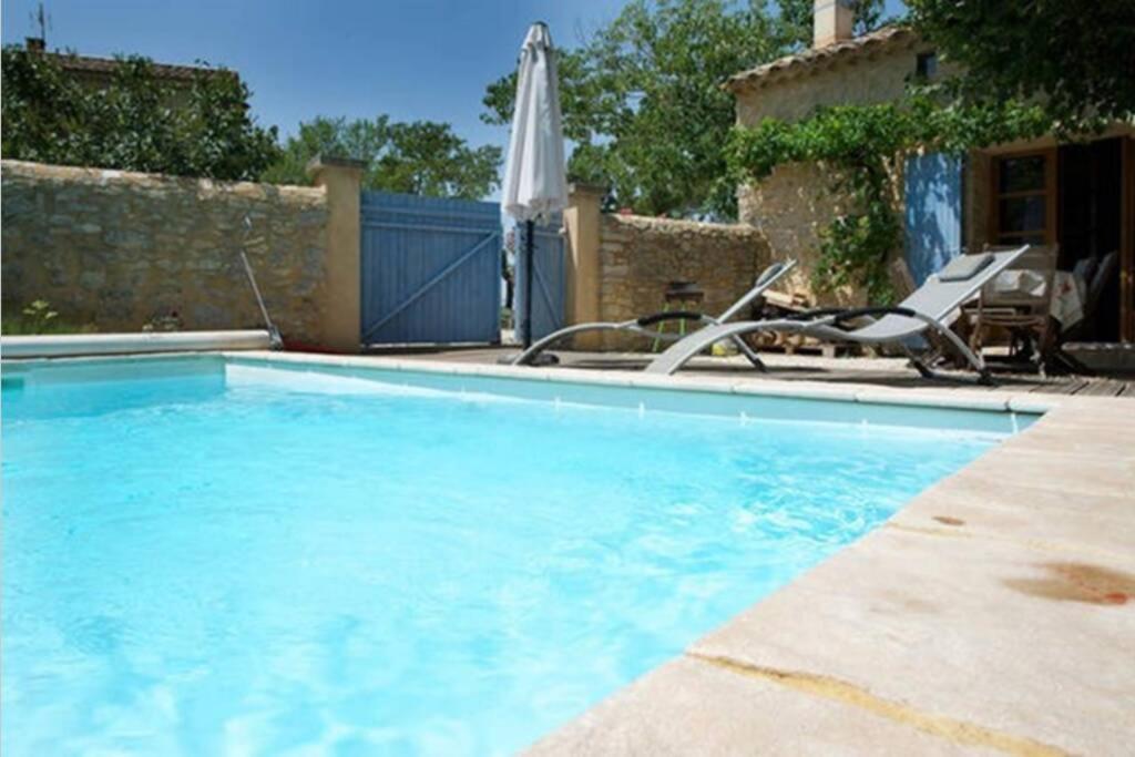 Maison De Plain Pied Pour 4 Pers Piscine Lussan Lussan  Dış mekan fotoğraf