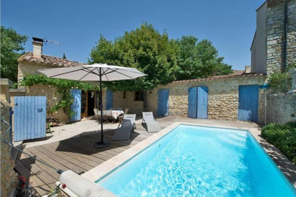 Maison De Plain Pied Pour 4 Pers Piscine Lussan Lussan  Dış mekan fotoğraf