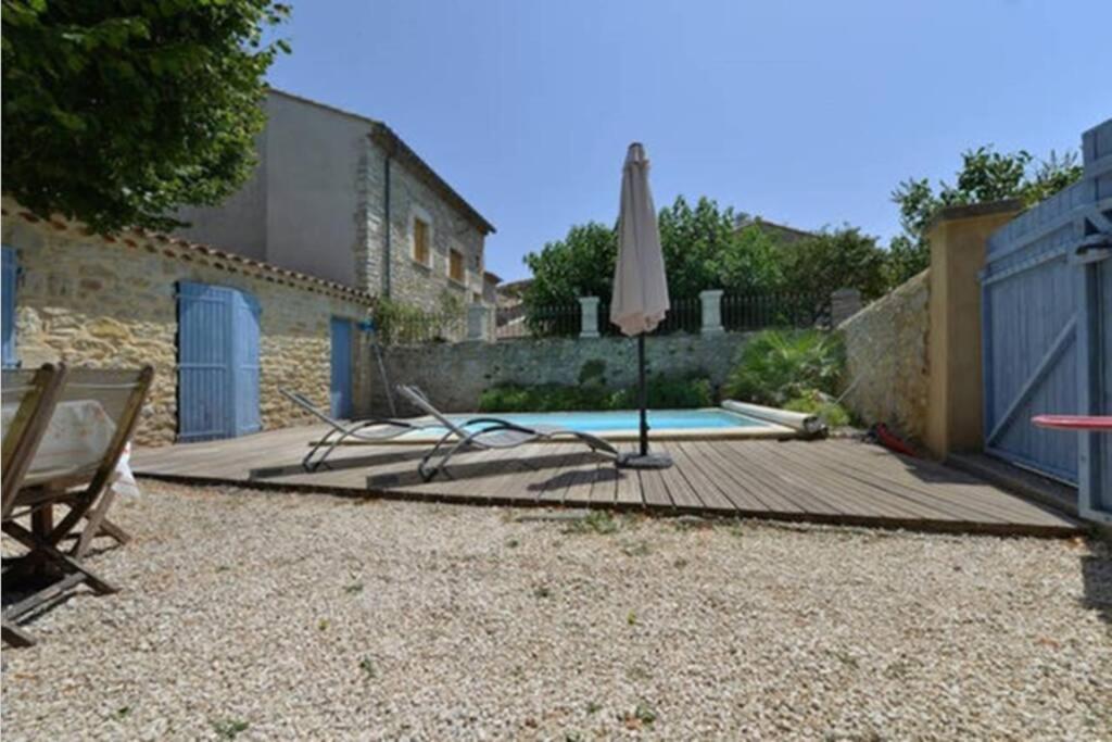 Maison De Plain Pied Pour 4 Pers Piscine Lussan Lussan  Dış mekan fotoğraf